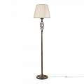 Piantana Shabby Chic Grace Metallo Ottone 1 Luce Diffusore Organza Beige RC247-FL-01-R