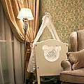 Piantana Shabby Chic Grace Metallo Ottone 1 Luce Diffusore Organza Beige RC247-FL-01-R