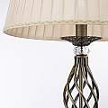 Piantana Shabby Chic Grace Metallo Ottone 1 Luce Diffusore Organza Beige RC247-FL-01-R