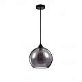 Sospensione Contemporanea Bergen Metallo Nero 1 Luce Diffusore Fumè T314-11-B