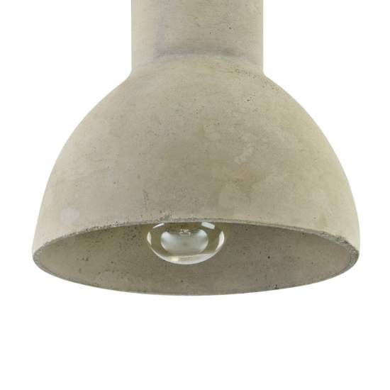 Lampadario Industrial Broni Metallo Nero 1 Luce Diffusore Calcestruzzo Grigio T434-PL-01-GR