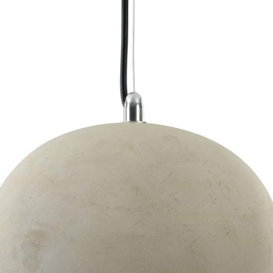 Lampadario Industrial Broni Metallo Nero 1 Luce Diffusore Calcestruzzo Grigio T451-PL-01-GR