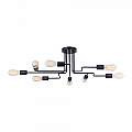 Plafoniera Moderna Gilbert Metallo Nero 8 Luci T532CL-08B
