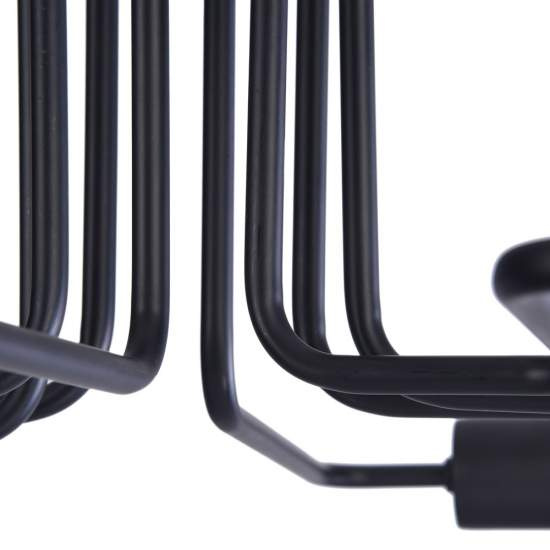 Plafoniera Moderna Gilbert Metallo Nero 8 Luci T532CL-08B