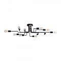 Plafoniera Moderna Gilbert Metallo Nero 12 Luci T532CL-12B