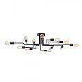 Plafoniera Moderna Gilbert Metallo Nero 12 Luci T532CL-12B