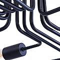 Plafoniera Moderna Gilbert Metallo Nero 12 Luci T532CL-12B