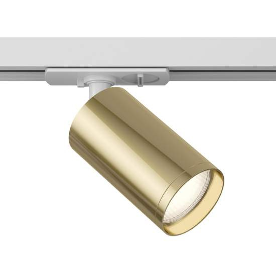 Faretto Per Binario Moderno Focus S Alluminio Oro E Bianco 1 Luce TR020-1-U-GU10-WG