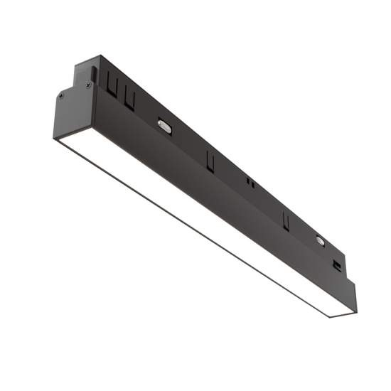 Striscia Led Per Binario Moderno Basic Alluminio Nero Luce 12W Dimmerabile TR030-4-12W3K-WW-DS-B