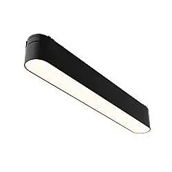 Base Di Illuminazione Binario Moderno Basic Alluminio Nero Luce Calda 12W