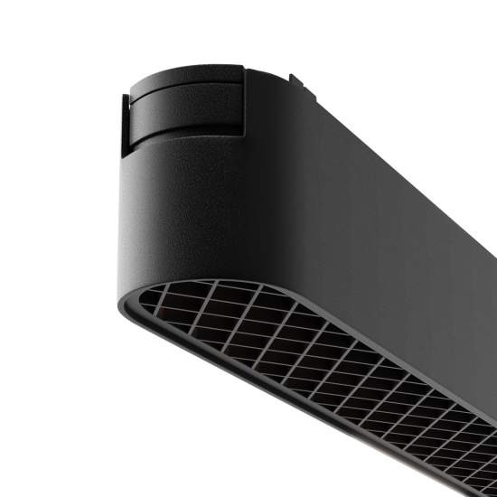 Base Di Illuminazione Binario Moderno Basis Grid Alluminio Nero Luce Calda 12W TR084-1-12W3K-B