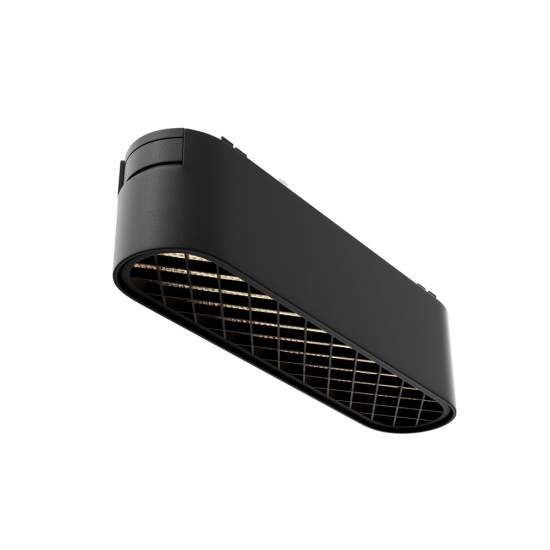 Base Di Illuminazione Binario Moderno Basis Grid Alluminio Nero Luce Calda 6W TR084-1-6W3K-B