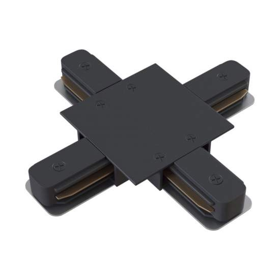 Connettore A X Per Binario In Alluminio Nero TRA002CX-11B