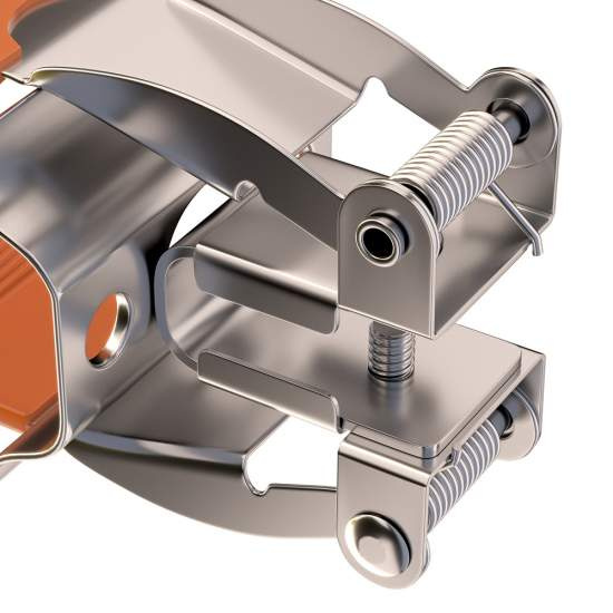 Supporto Da Incasso Per Binario In Metallo Colore Grigio TRA002HR-11B
