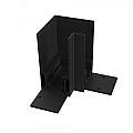 Accessorio Binario Con Spessore 8Cm Angolare Moderno Alluminio Nero TRA004CL-21B