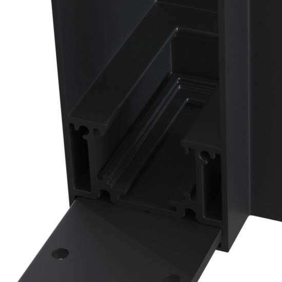 Accessorio Binario Con Spessore 8Cm Angolare Moderno Alluminio Nero TRA004CL-21B
