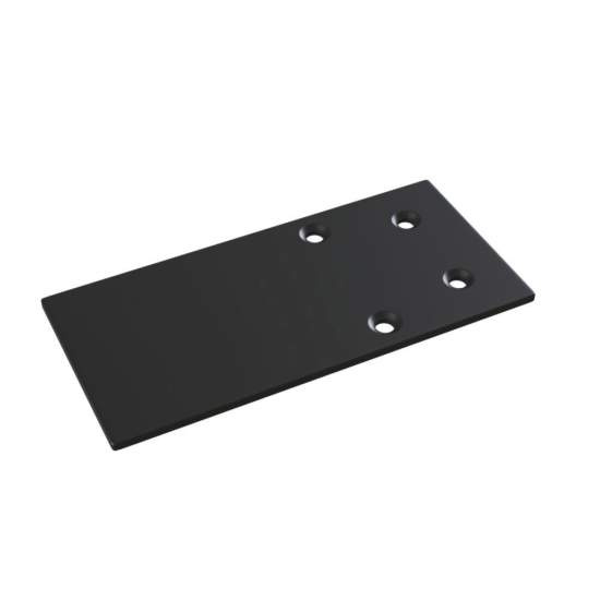 Piastra Per Binario Moderno Alluminio Nero Spessa 8Cm TRA004EC-21B