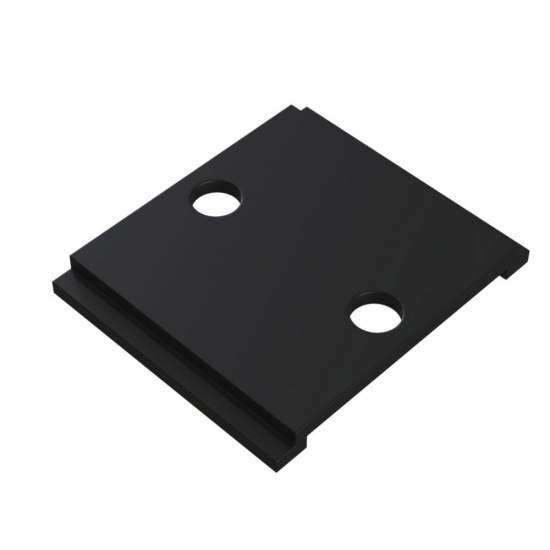 Staffa Quadrata Per Binario Moderno Metallo Nero TRA004HP-21B