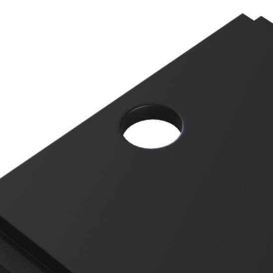 Staffa Quadrata Per Binario Moderno Metallo Nero TRA004HP-21B
