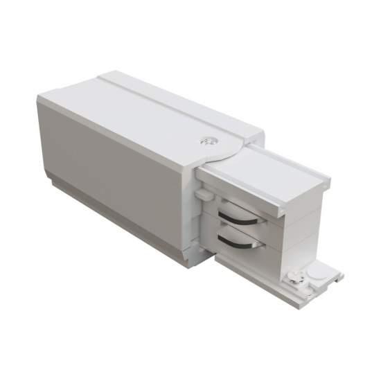 Connettore Per Binario Plastica 10Cm Bianco Sinistro TRA005B-31W-L