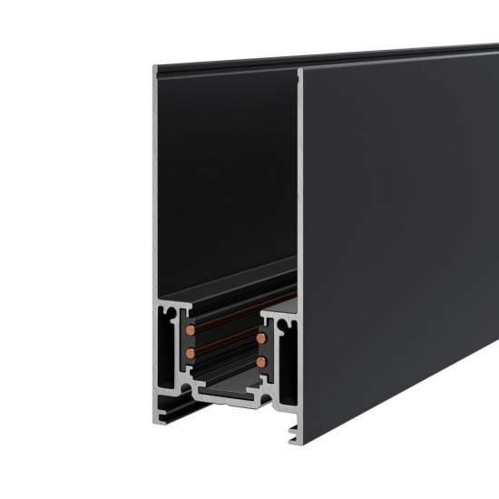 Binario Con Spessore 8Cm Moderno Busbar Trunkings S35 Alluminio Nero 2M TRX004-212B