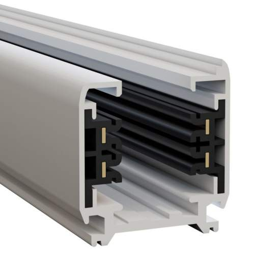 Binario Moderno Busbar Trunkings Trinity Alluminio Bianco 2M TRX005-312W