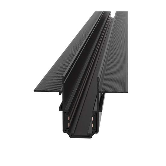 Binario Da Incasso Moderno Busbar Trunkings Exility Con Tappo Alluminio Nero 2M TRX034-422.12B