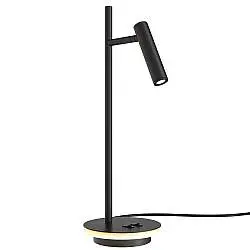 Lampada Da Tavolo Moderno Estudo Metallo Nero 1 Luce Led 9W