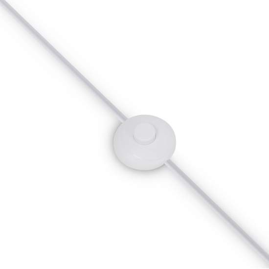 Piantana Contemporanea Calvin Metallo Bianco 1 Luce Con Diffusore In Tessuto Z177FL-01W