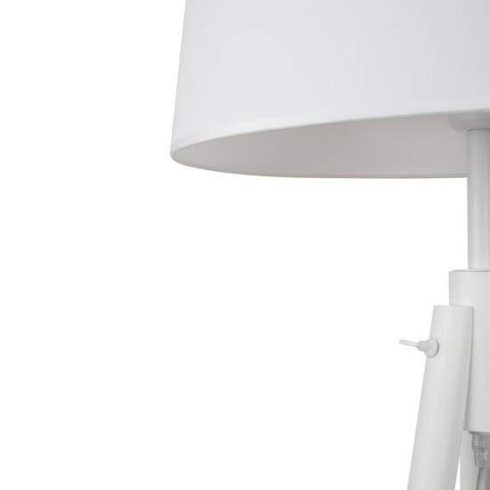 Piantana Contemporanea Calvin Metallo Bianco 1 Luce Con Diffusore In Tessuto Z177FL-01W