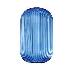 Diffusore In Vetro Azzurro Effetto Plisse'