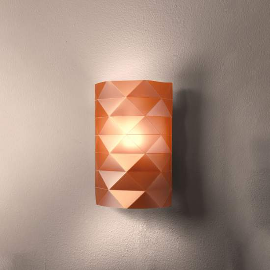Applique Moderna 1 Luce Prisma In Polilux Rame Made In Italy | Appliques - Lampade da Parete | Luce Art Shop Applique Moderna 1 Luce Prisma In Polilux Rame Made In Italy | Linea Zero