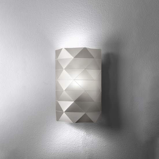 Applique Moderna 1 Luce Prisma In Polilux Silver Made In Italy | Linea Zero