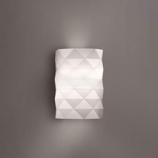 Applique Moderna 1 Luce Prisma In Polilux Bianco Made In Italy | Linea Zero