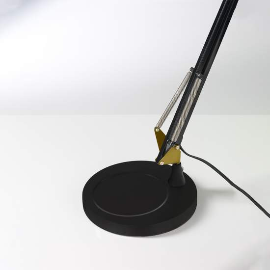 Base Per Lampada Metallo Nero Opaco E Oro 4025ZNOR