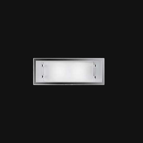Applique In Vetro E Metallo Moderna Frame Bianco 2 Luci E27 5745B