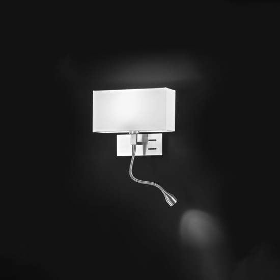 Applique Contemporanea Para Hotel Cromo Spazzolato 1 Luce E14 Dx 5882CRDX