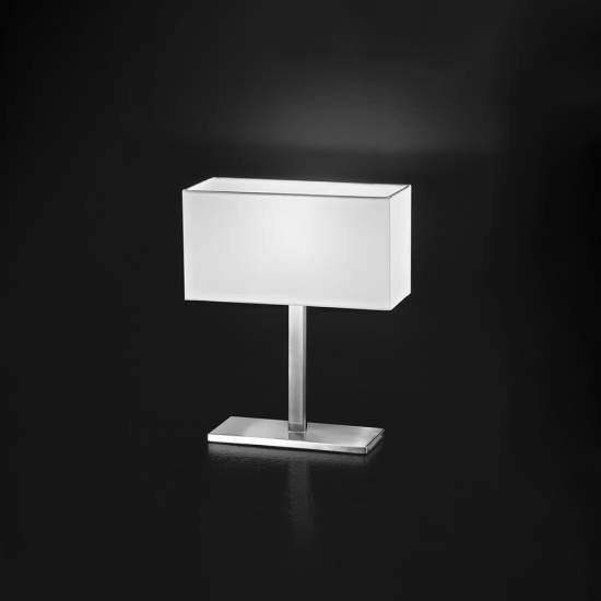 Lampada Da Scrivania Contemporanea Para Hotel Cromo Bianco 1 Luce E14 5884CR