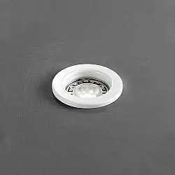 Faretto Da Incasso Tondo Fisso In Acciaio Verniciato Di Colore Bianco