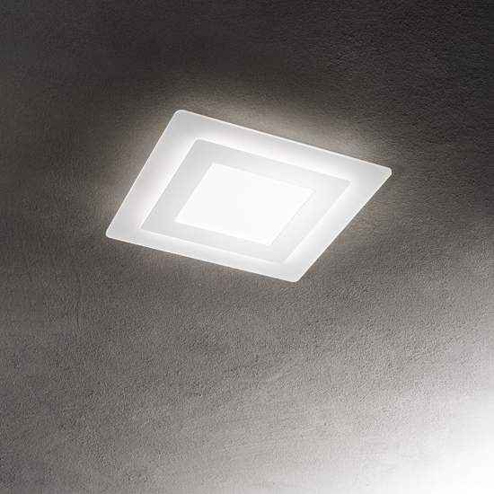 Plafoniera Moderna Bend Metallo Bianco Led Media 6362BCT