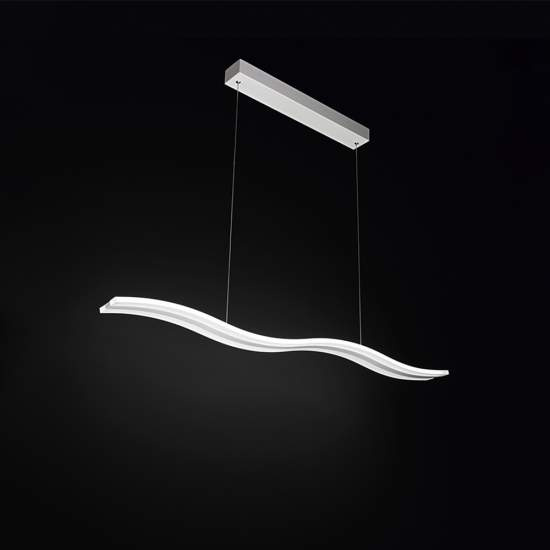 Lampadario Moderno Bend Metallo E Alluminio Bianco Led 6364BCT