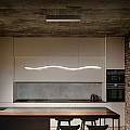 Lampadario Moderno Bend Metallo E Alluminio Bianco Led 6364BCT