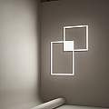 Plafoniera In Alluminio Industrial Cross Colore Bianco Led 6596BCT