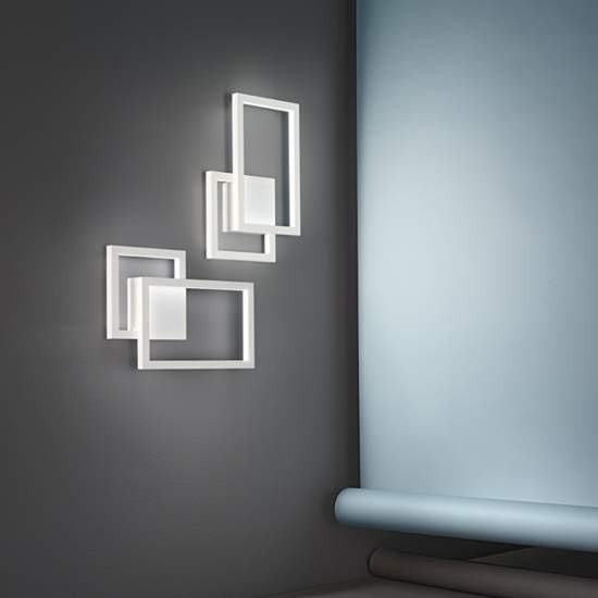 Applique In Alluminio Industrial Cross Bianco Led 6598BCT