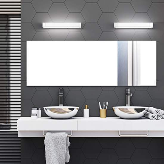 Applique In Metallo Moderna Sway Bianco Led Grande 6634BCT