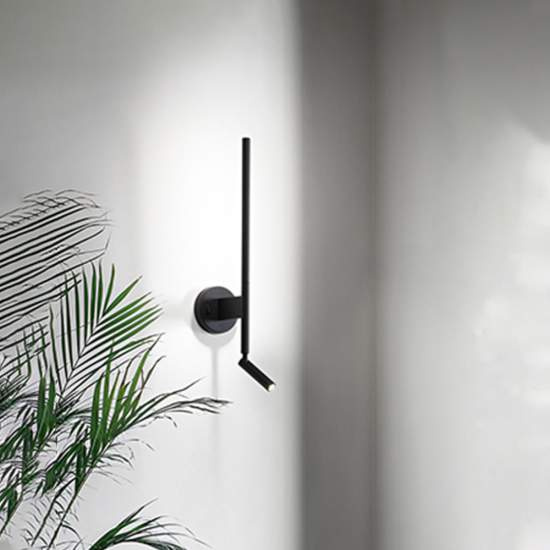 Applique In Metallo Moderna Ramon Nero Led 6654NLC