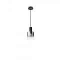 Lampadario In Alluminio Contemporaneo Hugo Nero 1 Luce 6664SP