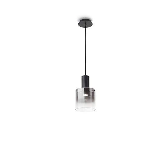Lampadario In Alluminio Contemporaneo Hugo Nero 1 Luce 6664SP