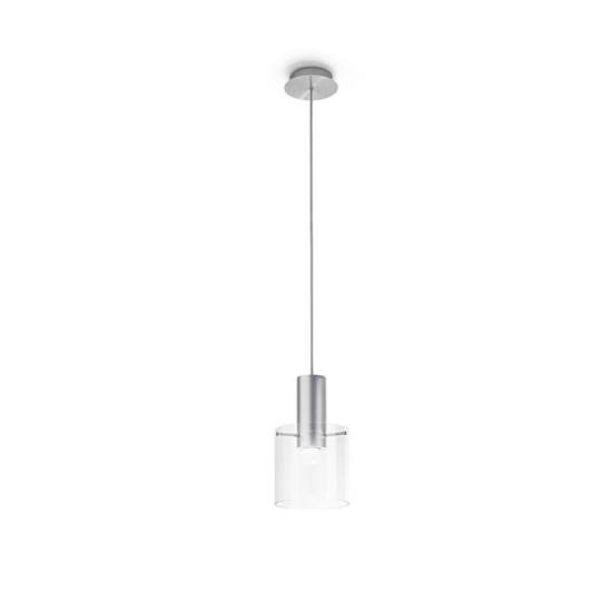 Lampadario In Alluminio Contemporaneo Hugo Trasparente 1 Luce 6664TR