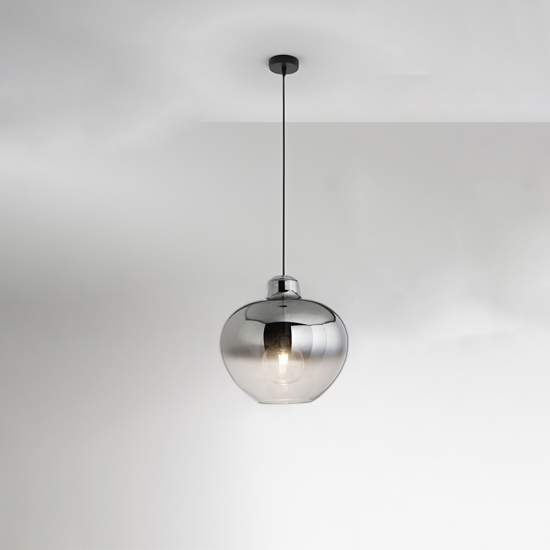 Lampadario Alluminio Contemporaneo Bowl Trasparente 1 Luce E27 6666SP